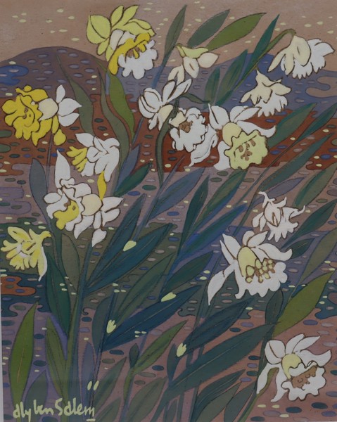 Aly Ben Salem (Tunisien/Sverige, 1910-2001)
Guache, blomsterstilleben