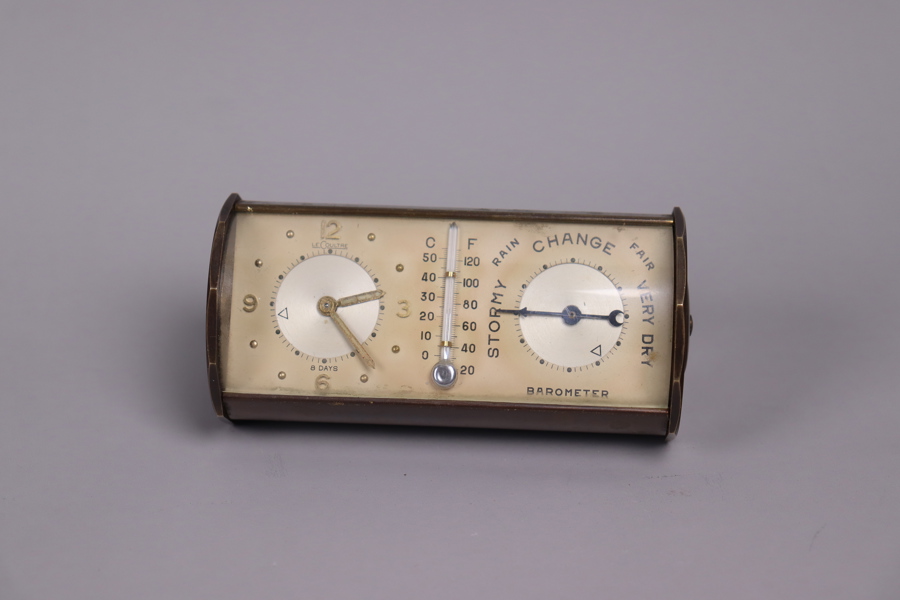 Jaeger-LeCoultre, bordsklocka med barometer och termometer, 1950-tal