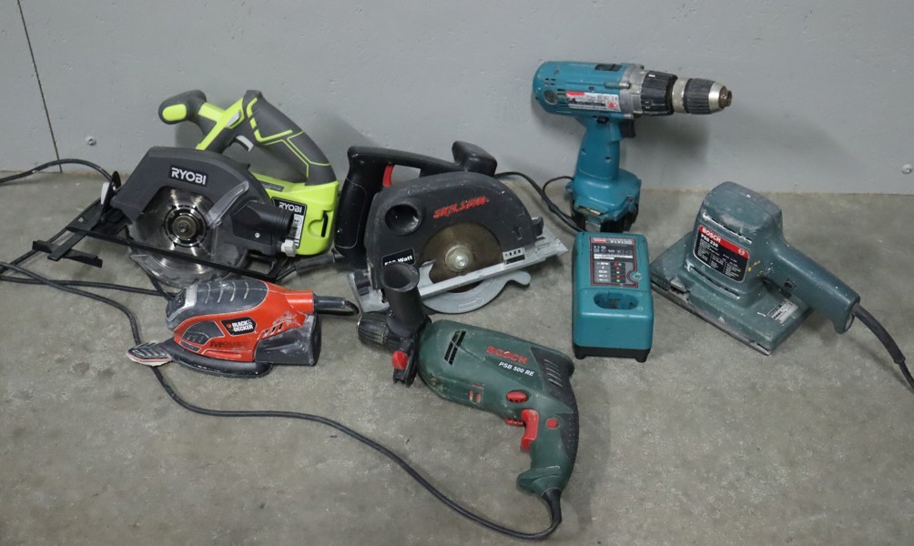 Diverse verktygs maskiner, Ryobi, Skil, Bosch mm