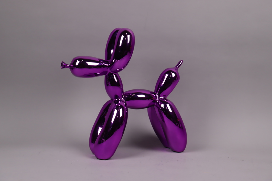 Jeff Koons, efter, "Ballon Dog", gjuten harts i lila metallic