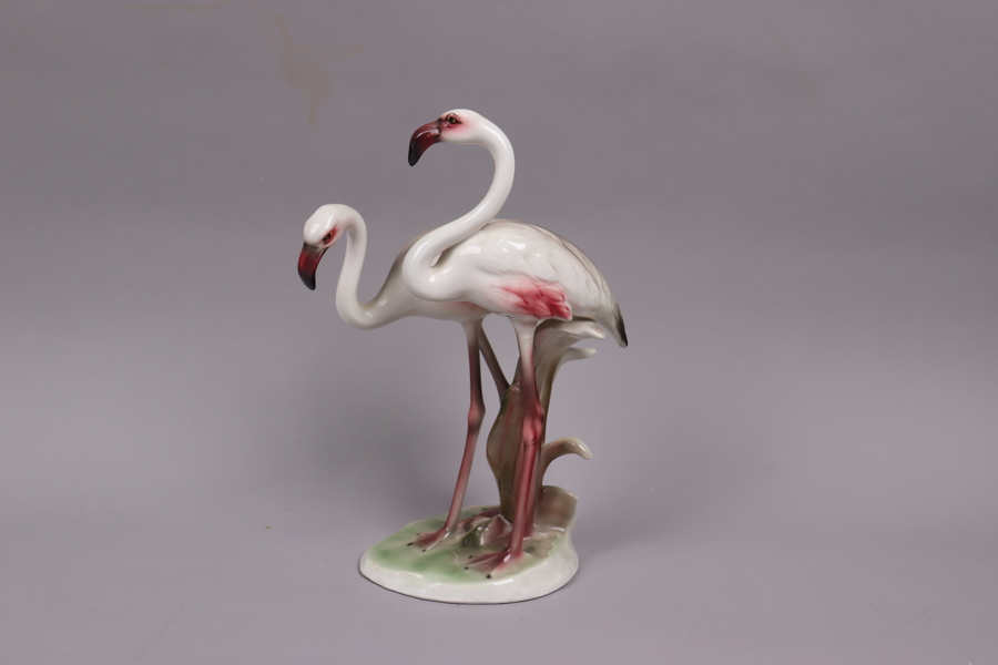 Keramos, Wien, Austria, figurin, flamingopar