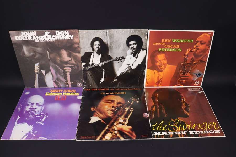 LP skivor, 39st, blandad jazz, John Coltrane, Aldi Meola mm