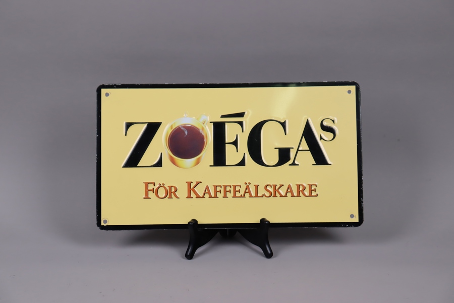 PLåtskylt, Zoegas för kaffeälskare