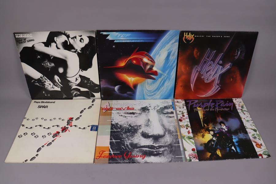 LP-Skivor, 60st, Rock mm .. Whitesnake, Yes, Helix, zz top, Prince, Creedence, U2, Marley, Bowie mm