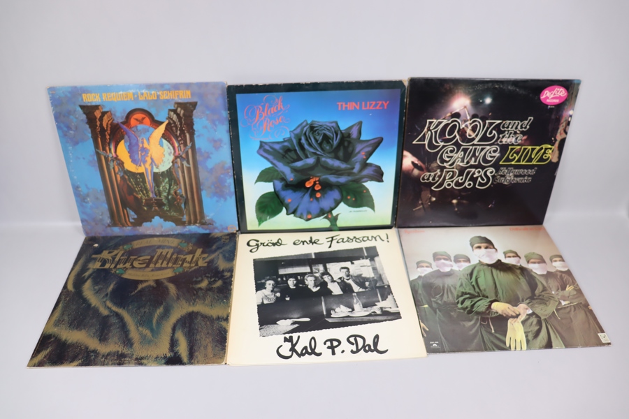 LP-Skivor, 42st, Thin Lizzy, rainbow, Stevie Wonder, Kal P Dahl mm