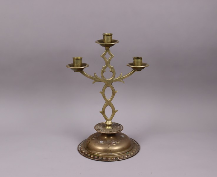 Kandelaber, "Blekinge-ljusstake", mässing, 1800-/1900-tal