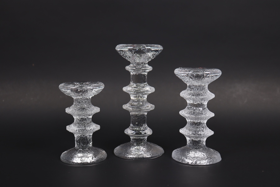 Timo Sarpaneva, Iittala, "Festivo", ljusstakar i glas, 3st