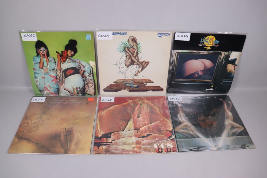 LP-Skivor, 60st, blandat, Nina Simone, Sparks, Kieth Moon, Elvis, Santana, Queen mm