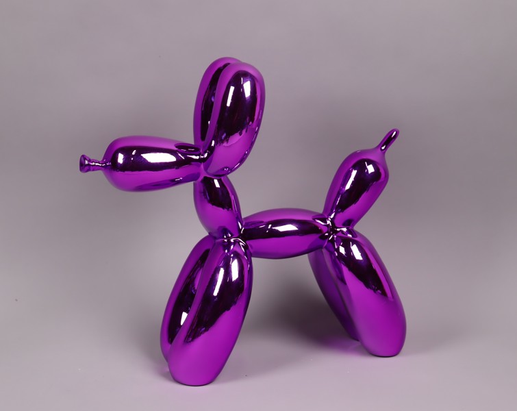 Jeff Koons, efter, "Ballon Dog", gjuten harts i lila metallic