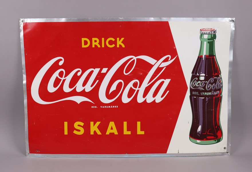 Coca-Cola, reklamskylt, 1950/60-tal