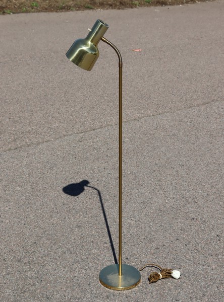 Golvlampa med svanhals, mässing