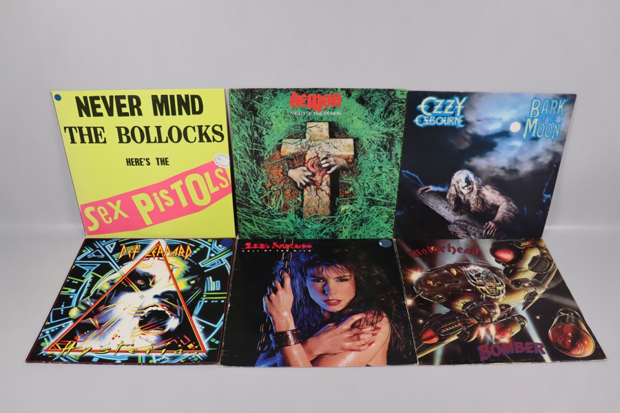 LP-Skivor, 70st, hård-rock, rock, Judas Prist, Motörhead, Sex Pistols, Ozzy, Demon, Def Leppard, Ramones, Deep Purple mm