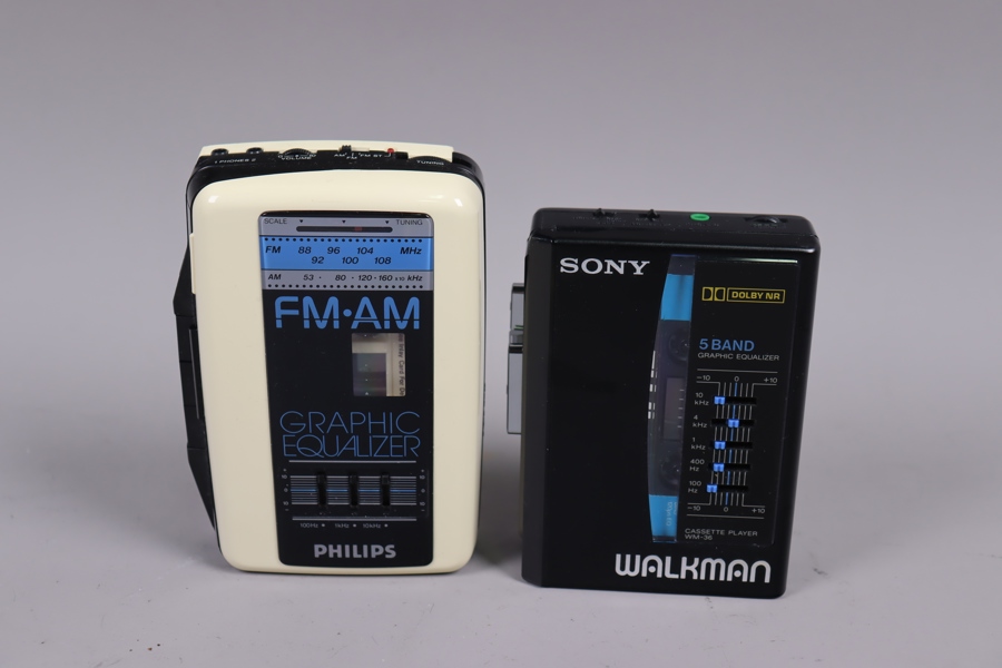 Walkmans-/freestules, Sony och Philips, 2st