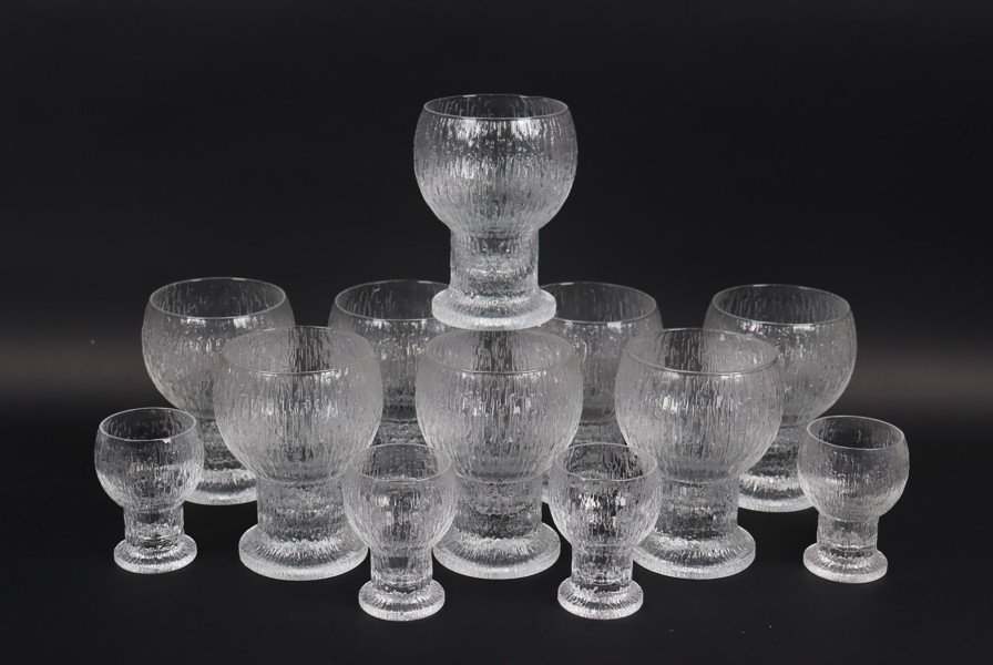 Timo Sarpaneva (1926-2006), Iittala. "Kekkerit", ölglas mm, 12 delar