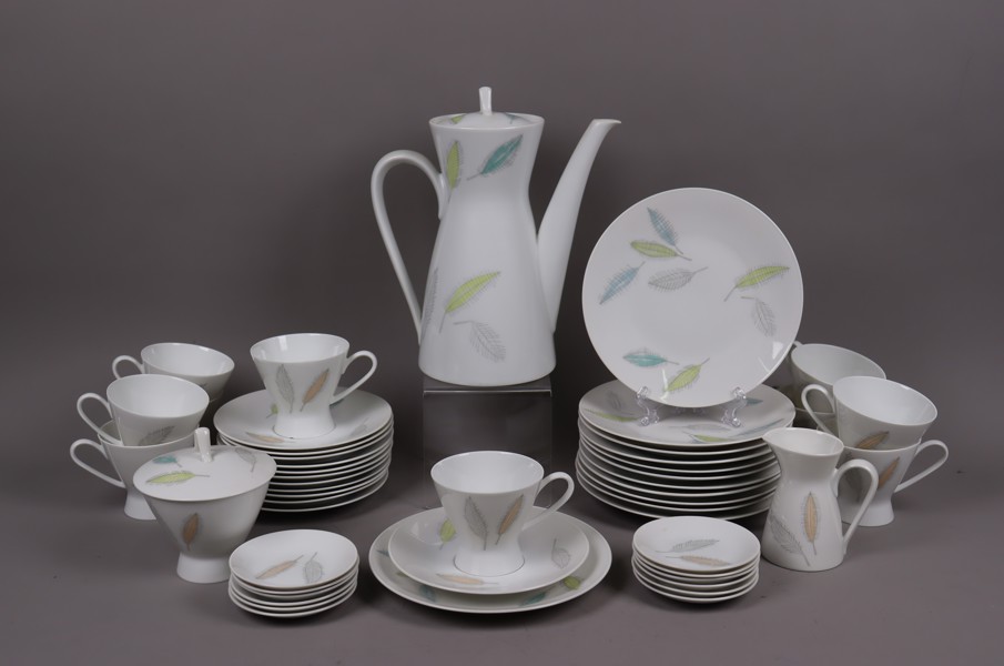 Raymond Loewy, Rosenthal, "Bunte Blätter,", kaffeservis, 49 delar