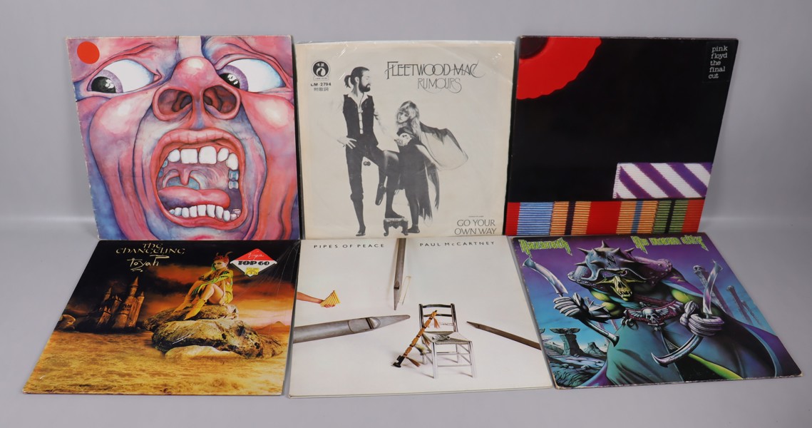 LP-skivor, 65st, rock, Peter Gabriel, Yes, Nazareth, Fleetwwod Mac, King Crimson mm