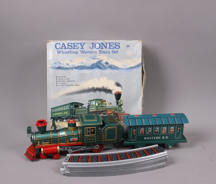 Modern Toys, Japan, "Casey Jones Whistling Western Train Set"