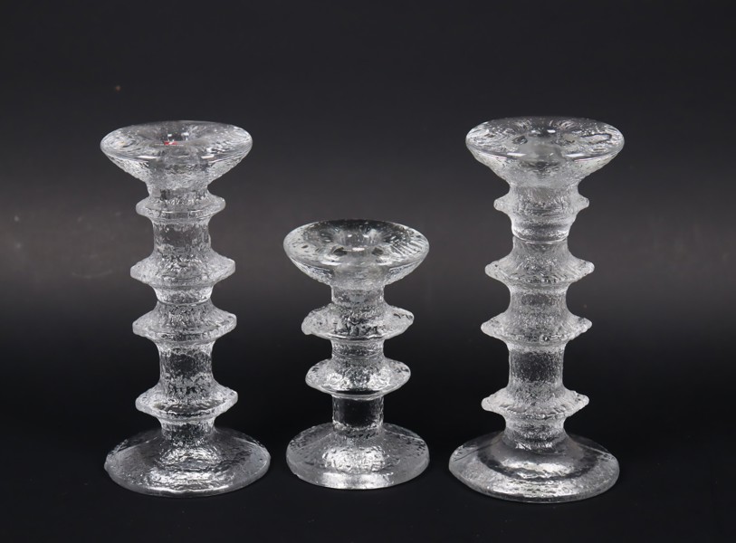 Timo Sarpaneva, Iittala, "Festivo", ljusstakar i glas, 3st