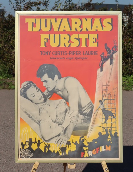 Filmaffisch, Tjuvarnas Furste med Tony Curtis