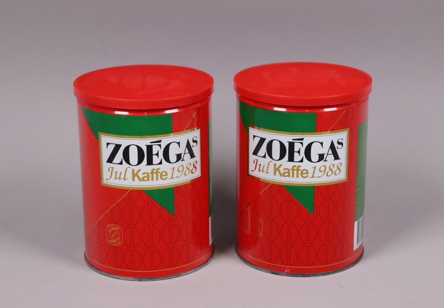 Zoega 1988 Julkaffe, oöppnade burkar med plastlock, 2st