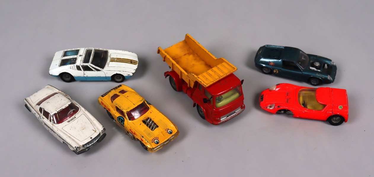 Leksaksbilar, Dinky Toys, Corgi Toys, Tekno, Mebetoys, Volvo, Corvette mm