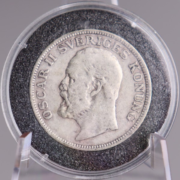 Sverige, Oscar II, en krona, 1906, silver