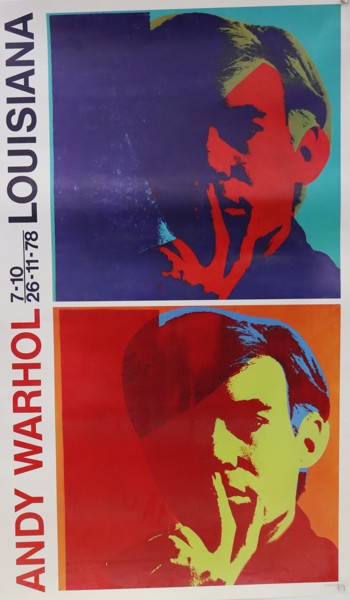 Andy Warhol, offset utställningsaffisch, Louisiana 1978