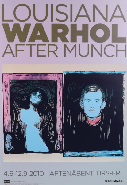 Andy Warhol, Affisch offsettryck, "Warhol after Munch", Louisiana, 2010