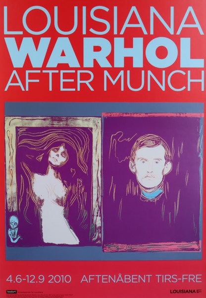 Andy Warhol, Affisch offsettryck, "Warhol after Munch", Louisiana, 2010