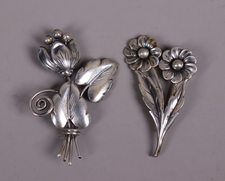 Silverbroscher, floral design, 1950-tal, 2st