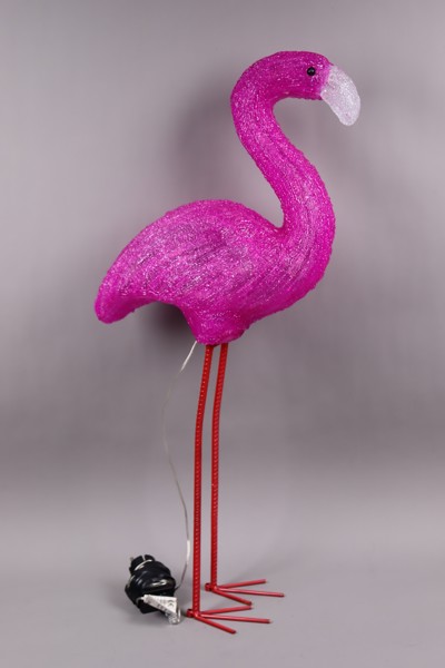 Trädgårdsprydnad, rosa flamingo