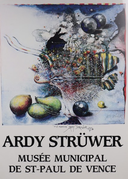 Ardy Struwer, tryck, galleriaffisch 1989