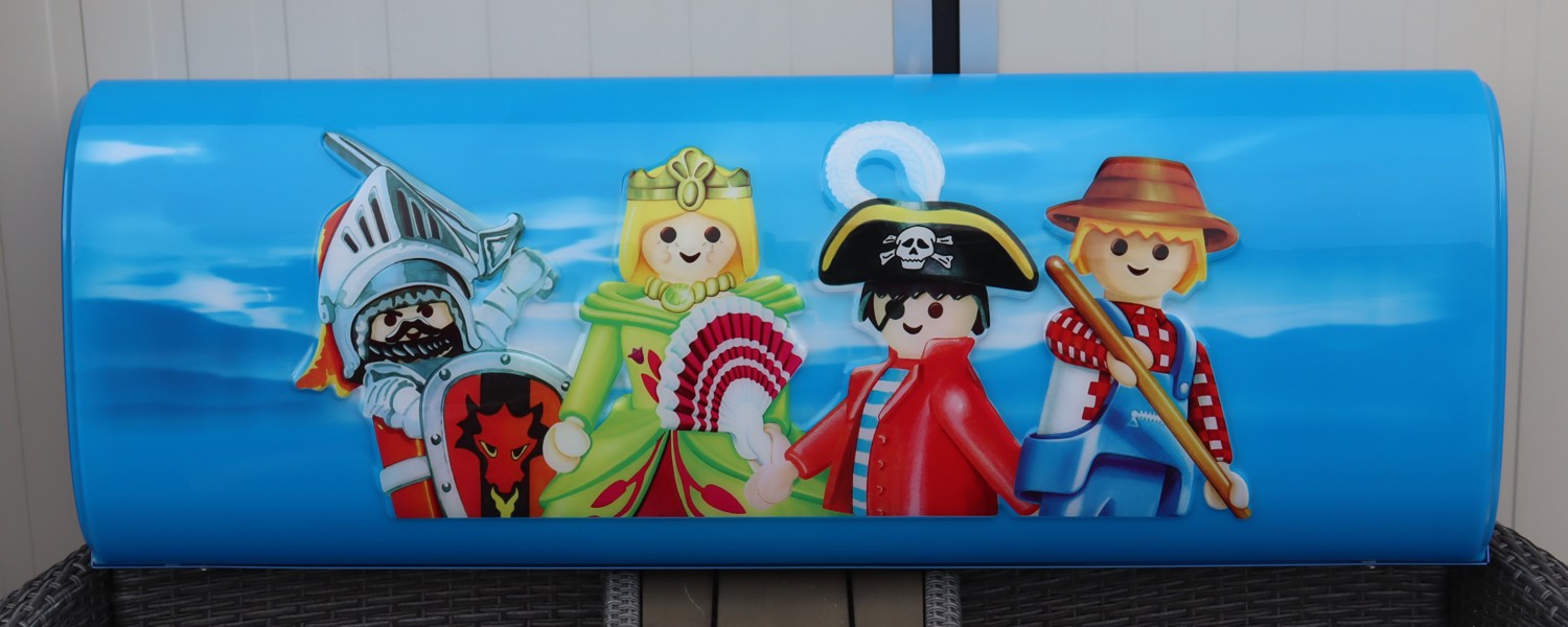 Playmobil reklamskylt med belysning