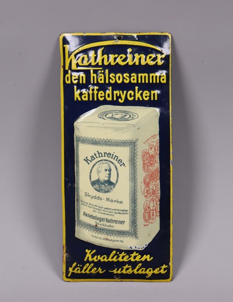 Kathreiner kaffedryck, reklamskylt, 1910/20-tal