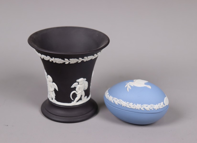 Wedgwood, England, Jasperware, skål och ägg