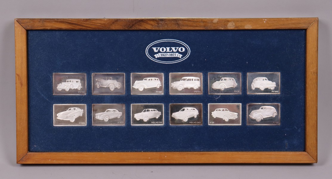 "Volvo 1927-1977", plaketter i sterlingsilver