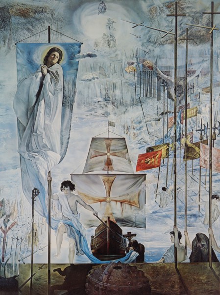 Salvador Dali, oljetryck, "The Discovery of Americas"