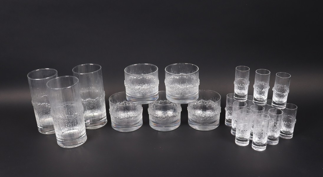 Tapio Wirkkala, Iittala, "Niva", diverse glas, 20st