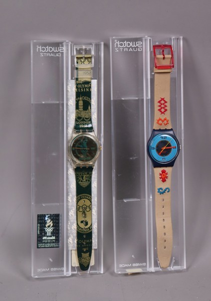 Swatch, armbandsklockor, Olympic Games Atlanta 1996, samt Cancun GN126 1992