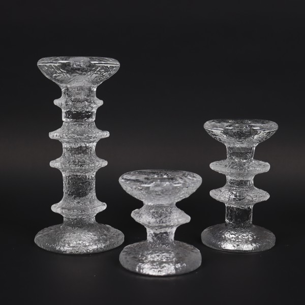 Timo Sarpaneva, Iittala, "Festivo", ljusstakar i glas, 3st