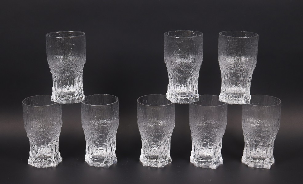 Tapio Wirkkala, Iittala, "Aslak", ölglas, 8st