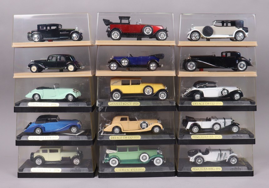 Solido, modellbilar, Renault, Mercedes, Talbot, Delage, Cadillac mm, 1:43, 15st