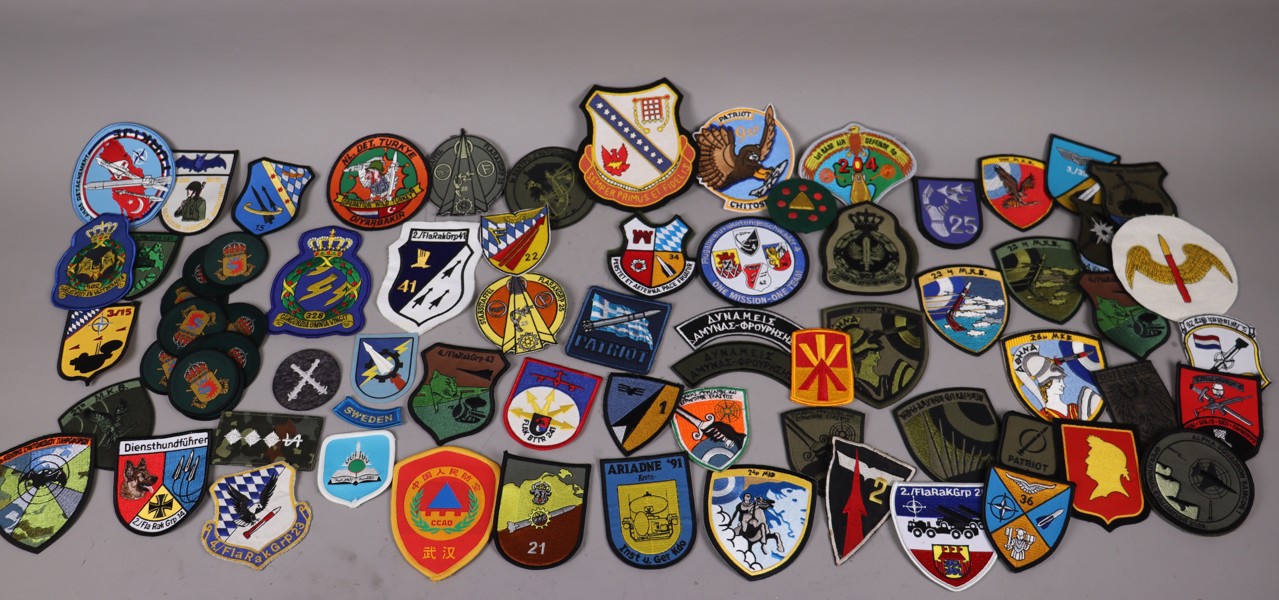 Militära tygmärken/patches, USA, Sverige mm