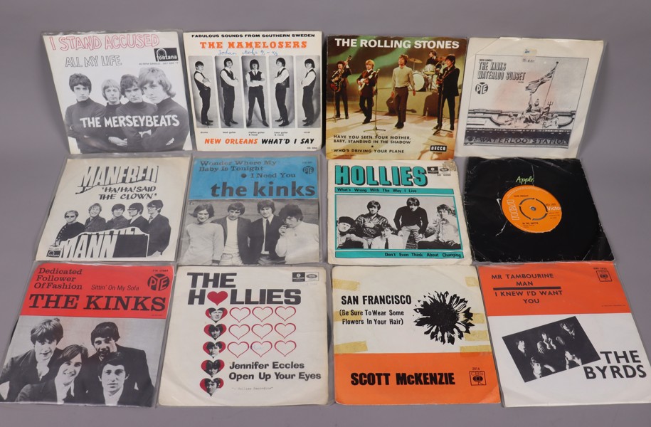 Singlar / EP, 50st, Kinks, Rolling Stones, Beatles, Hollies, Byrds, Merseybeats mm