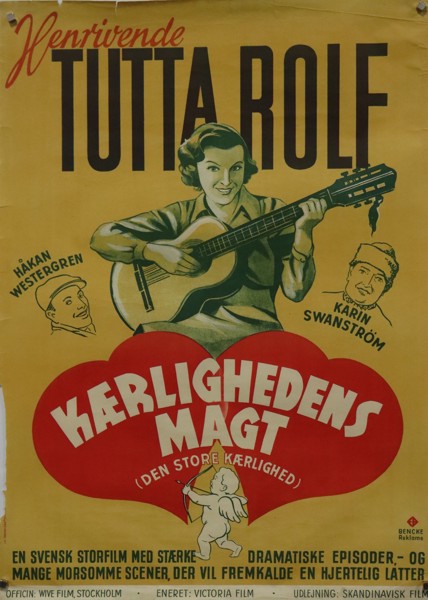 Kärlekens Makt med Tutta Rolf, dansk filmaffisch, 1938