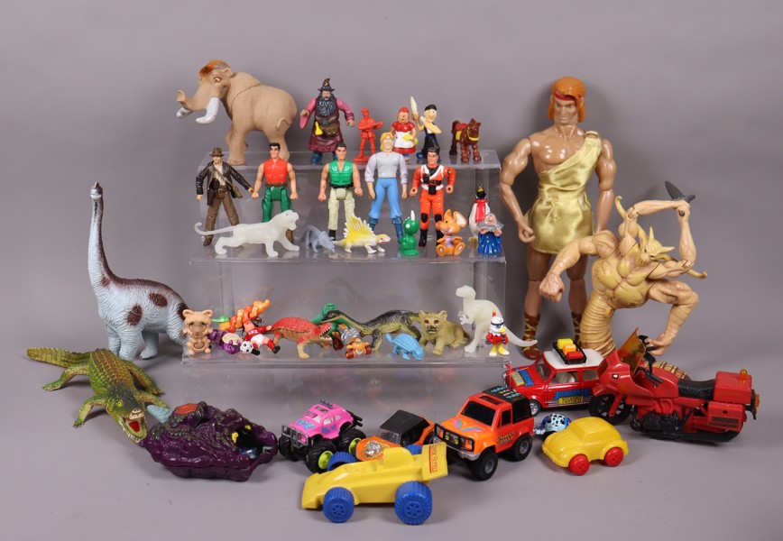 Actionfigurer, Hercules, Indiana Jones, dinosaurier mm