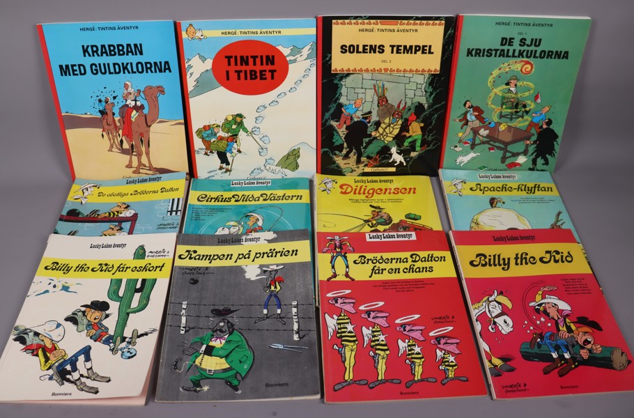 Seriealbum, Tintin och Lucky Luke, 12st