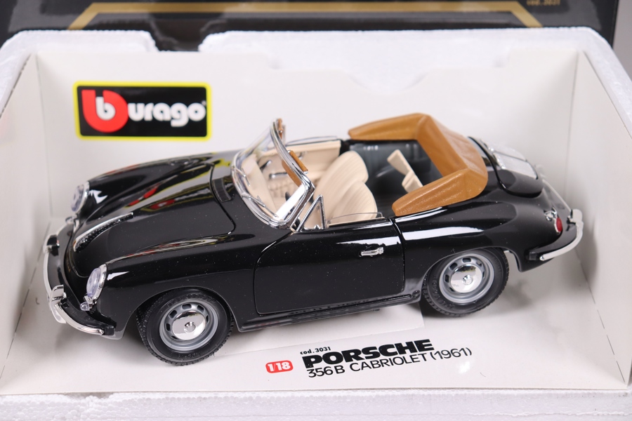 Burago, 1961 Porsche 356B Cabriolet , 1:18