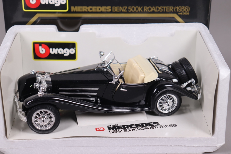 Burago, 1936 Mercedes Benz 500K Roadster , 1:18