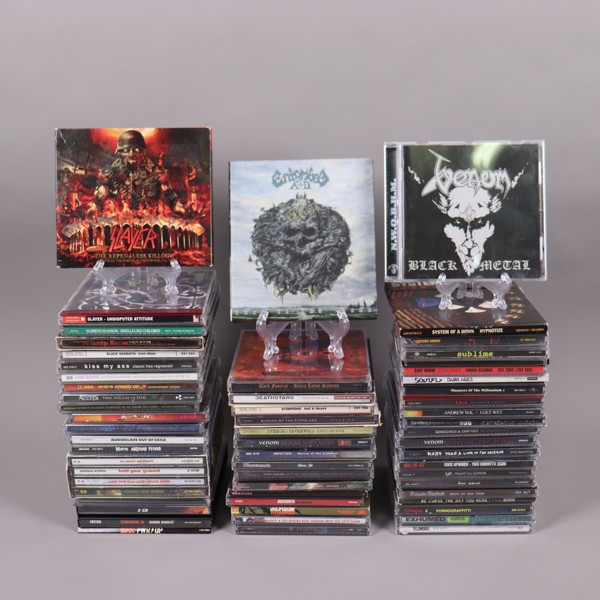 CD-Skivor, Death Metal, Speed metal, Hårdrock, Entombed, marilyn Manson, AC/DC, Slayer, venom mm, 56st